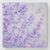 Lavendel-BlumensteinUntersetzer Steinuntersetzer (Vorderseite)