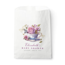 Lavendel-Blumentasse Baby Shower