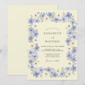 Lavendel-Blumenwiese-Hochzeit Einladung (Vorne/Hinten)
