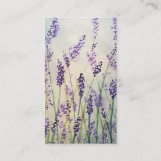 Lavendel-Blüten-Aquarell-Visitenkarte-Entwurf Visitenkarte