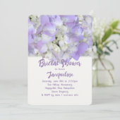 Lavendel-Blütendusche für Hochzeiten Einladung (Stehend Vorderseite)