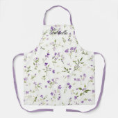 Lavendel-Blütenherz Schürze (Vorderseite)