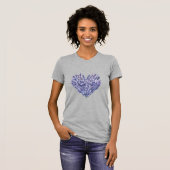 Lavendel-Blütenherz T-Shirt (Vorne ganz)