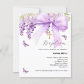 Lavendel-Bogen-Blütenmädchen Taufe (Vorderseite)