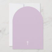 Lavendel-Bogen Moderne Taufe Einladung (Rückseite)