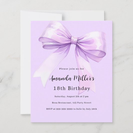 Lavendel-Bogen-Vorstellung (Vorderseite)