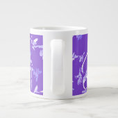Lavendel Boho Chic Blätter Jumbo-Tasse (Rückseite)