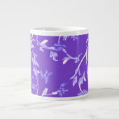 Lavendel Boho Chic Blätter Jumbo-Tasse (Vorderseite)