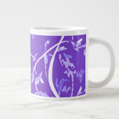 Lavendel Boho Chic Blätter Jumbo-Tasse (Rechts)