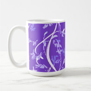 Lavendel Boho Chic Blätter Kaffeetasse