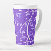 Lavendel Boho Chic Blätter Milchtasse (Rechte Ecke)