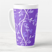 Lavendel Boho Chic Blätter Milchtasse (Linke Ecke)