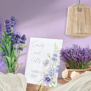 Lavendel-Boho-Wildflower-Karten und Geschenke Sockelschild