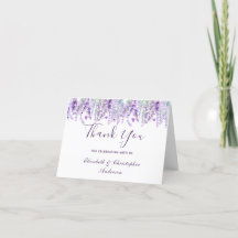 Lavendel Botanical Aquarell Hochzeit Danke