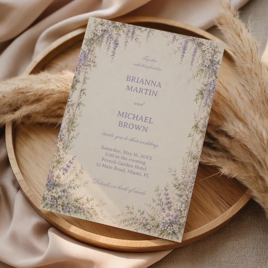 Lavendel Botanical Vintage Einladung