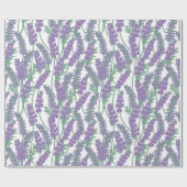 Lavendel-Botanik-Blumen-Geschenkverpackungsmuster Geschenkpapier (Flach)