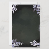 Lavendel-Botanik-Hochzeitsmenükarte (Rückseite)