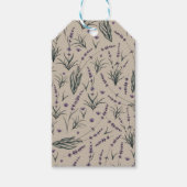 Lavendel-Botanik-Muster-Geschenkanhänger Geschenkanhänger (Vorderseite)