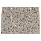 Lavendel-Botanik-Muster-Geschenktasche Große Geschenktüte (Vorderseite)