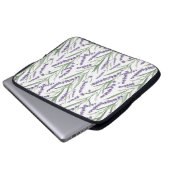 Lavendel-Botanikmuster Laptopschutzhülle (Vorne Knopf)