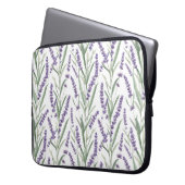 Lavendel-Botanikmuster Laptopschutzhülle (Vorderseite Links)
