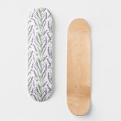 Lavendel-Botanikmuster Skateboard (Vorderseite)