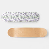 Lavendel-Botanikmuster Skateboard (Horizontal)