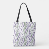 Lavendel-Botanikmuster Tasche (Rückseite)