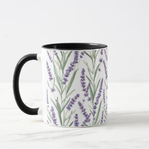 Lavendel-Botanikmuster Tasse