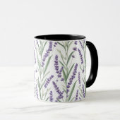 Lavendel-Botanikmuster Tasse (VorderseiteRechts)