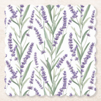 Lavendel-Botanikmuster Untersetzer