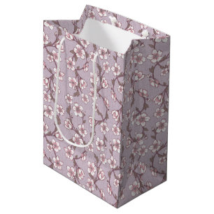 Lavendel Botanische florale Geschenktasche - Lila Mittlere Geschenktüte