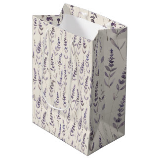 Lavendel Botanisches Einwickelpapier – Vintage Blu Mittlere Geschenktüte