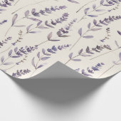 Lavendel Botanisches Geschenkpapier – Vintage Flor (Ecke)
