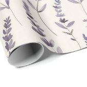 Lavendel Botanisches Geschenkpapier – Vintage Flor (Rolleneckpunkt)