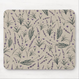 Lavendel Botanisches Muster Mauspad