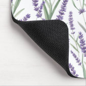 Lavendel Botanisches Muster Mousepad (Ecke)