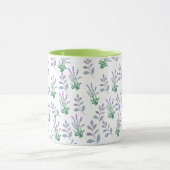 Lavendel Botanisches Muster Tasse (Zentrum)