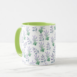 Lavendel Botanisches Muster Tasse