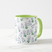 Lavendel Botanisches Muster Tasse (VorderseiteRechts)