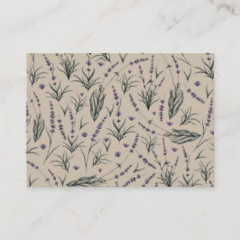 Lavendel Botanisches Muster Visitenkarte