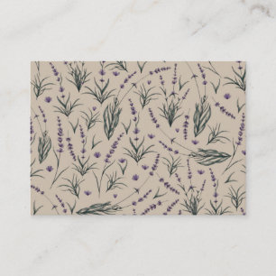 Lavendel Botanisches Muster Visitenkarte