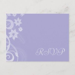 Lavendel Branch Wedding RSVP Postkarten