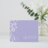 Lavendel Branch Wedding RSVP Postkarten (Stehend Vorderseite)