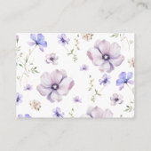 Lavendel Brautparty Begleitkarte (Rückseite)