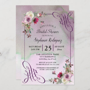 Lavendel Brautparty Einladung