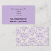 Lavendel-Brautparty-Registrierungskarte Begleitkarte (Vorne/Hinten)