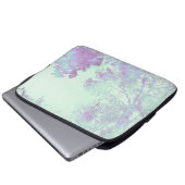 Lavendel-Breitblatt-Nebel Laptopschutzhülle (Vorne Knopf)