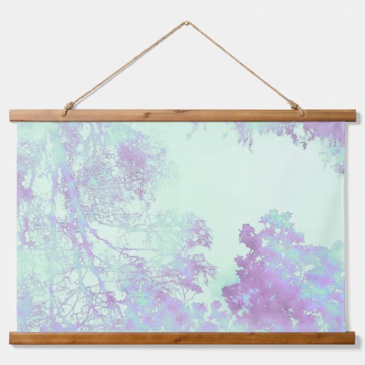 Lavendel-Breitblatt-Nebel Wandteppich Mit Holzrahmen (Vorne)
