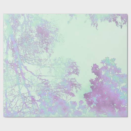 Lavendel Breitblattnebel Geschenkpapier (Flach)